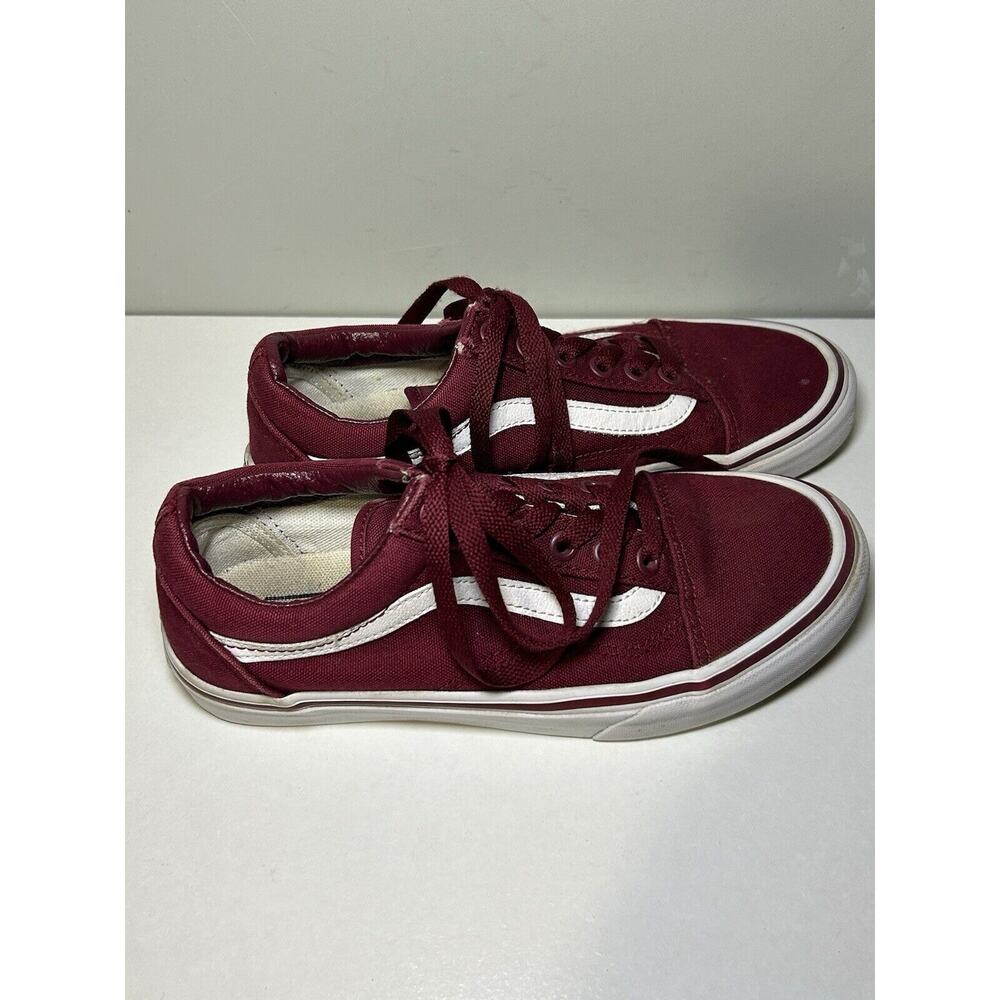 Vans Off The Wall Ward Women's 6.5 Sneakers Burgundy Red Athletic Low Tops Shoes